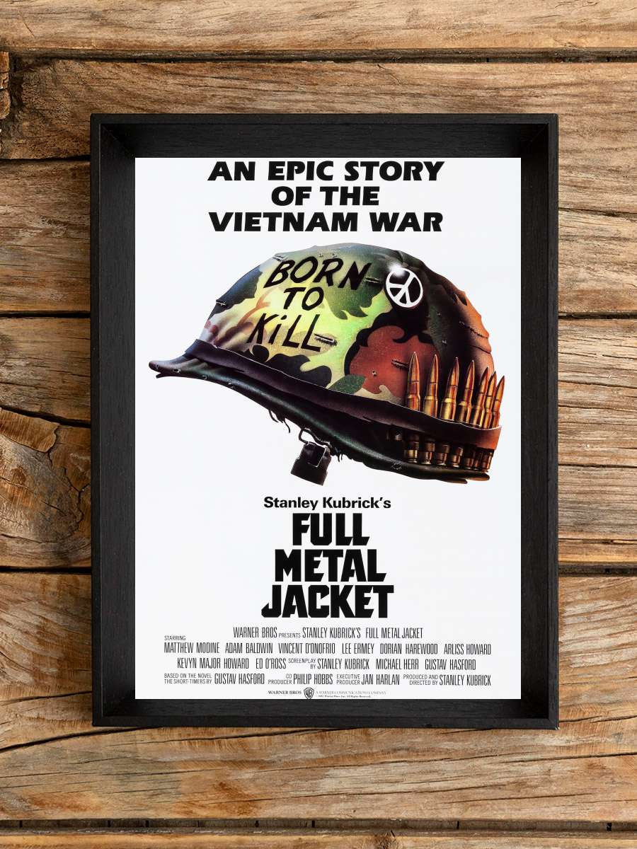 Full Metal Jacket Film Tablo Siyah Çerçeveli Film Poster Afiş Tablo