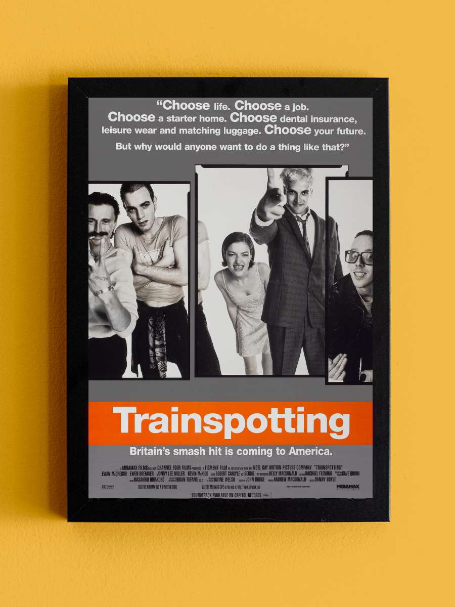 Trainspotting Film Tablo Siyah Çerçeveli Film Poster Afiş Tablo