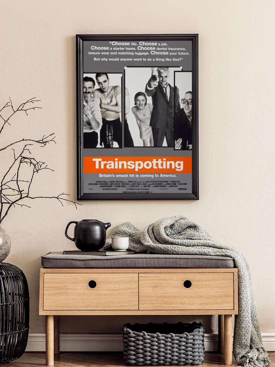 Trainspotting Film Tablo Siyah Çerçeveli Film Poster Afiş Tablo