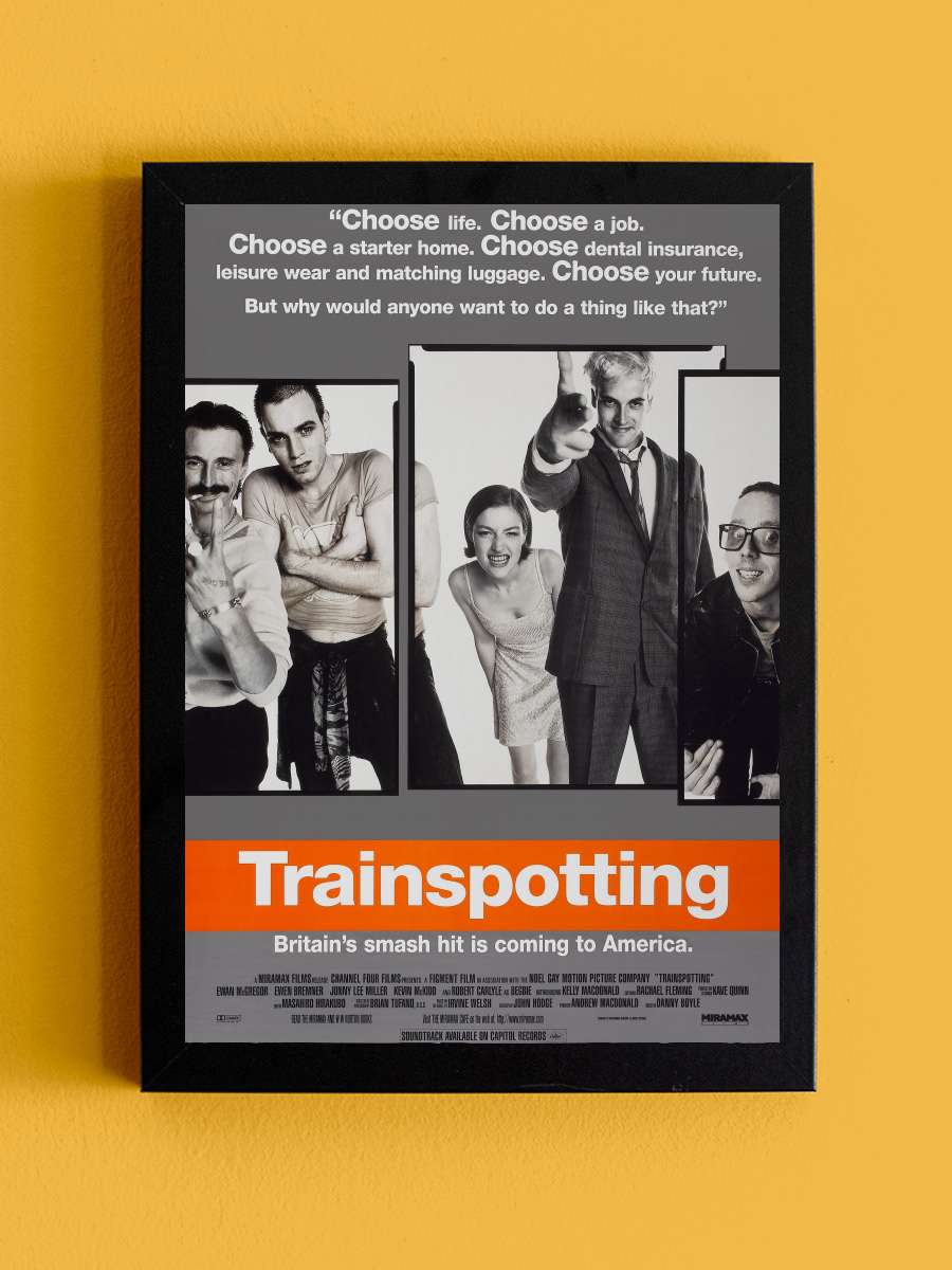 Trainspotting Film Tablo Siyah Çerçeveli Film Poster Afiş Tablo