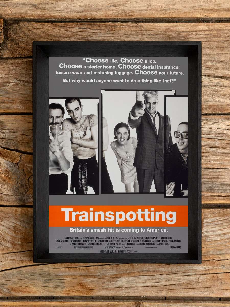 Trainspotting Film Tablo Siyah Çerçeveli Film Poster Afiş Tablo