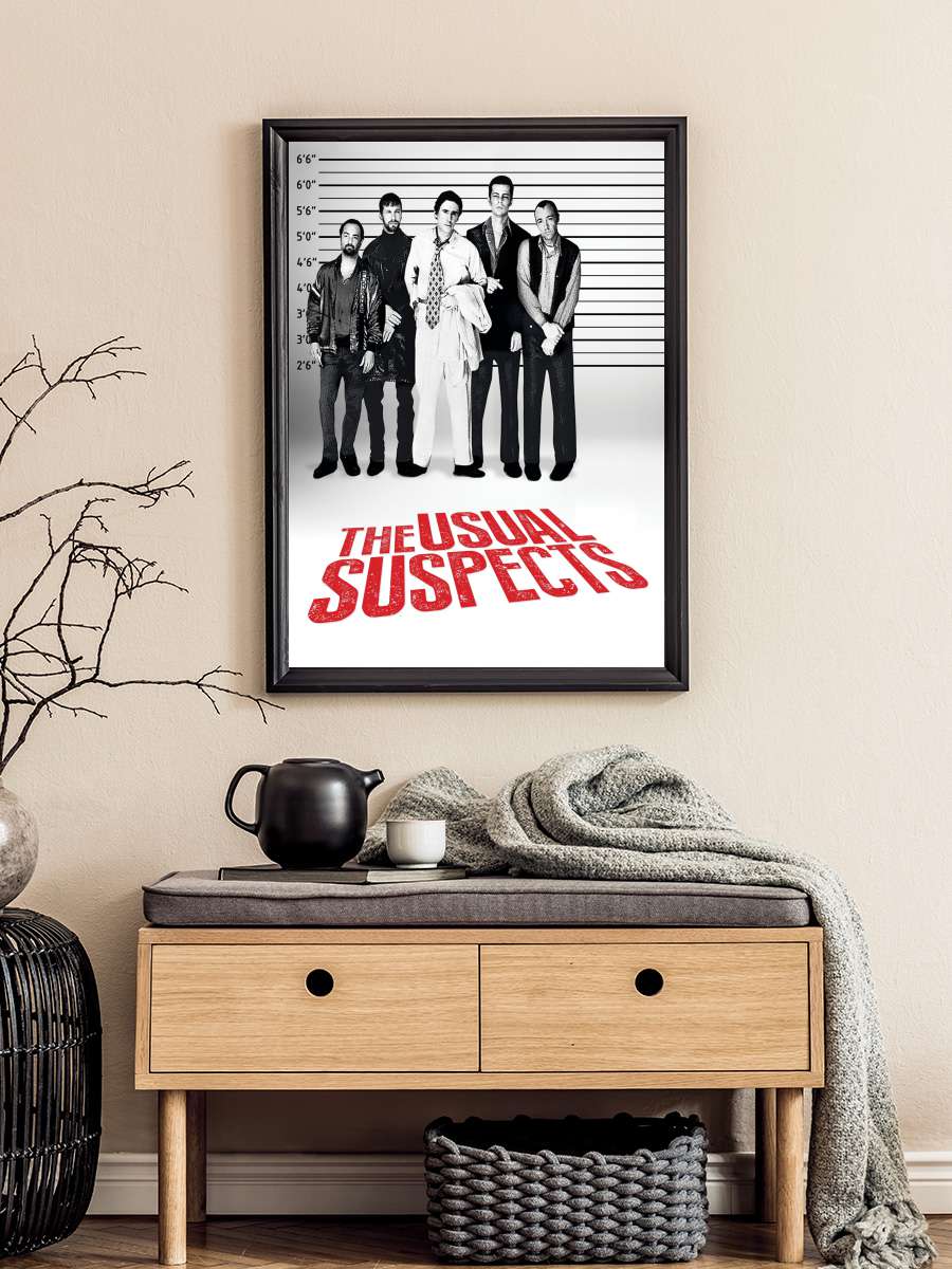 Olağan Şüpheliler - The Usual Suspects Film Tablo Siyah Çerçeveli Film Poster Afiş Tablo