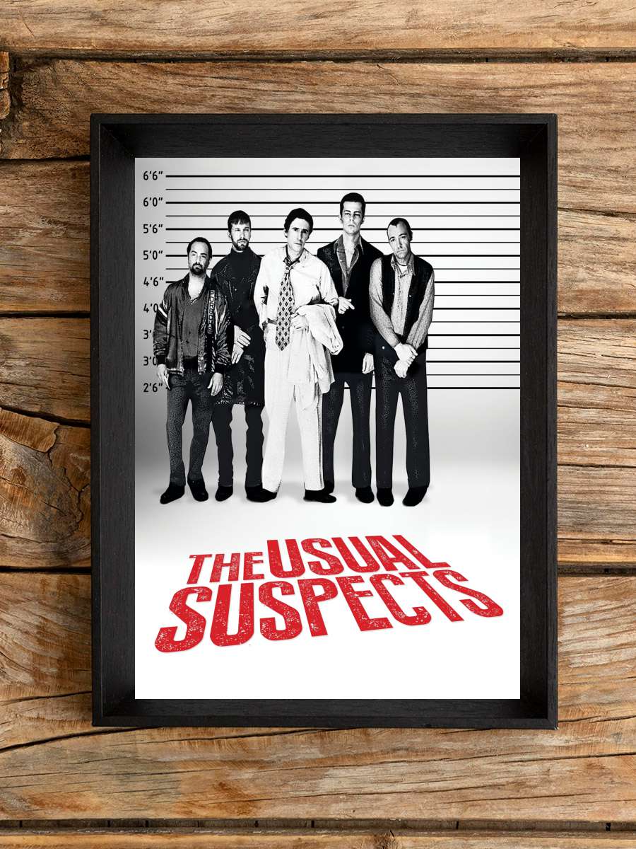 Olağan Şüpheliler - The Usual Suspects Film Tablo Siyah Çerçeveli Film Poster Afiş Tablo