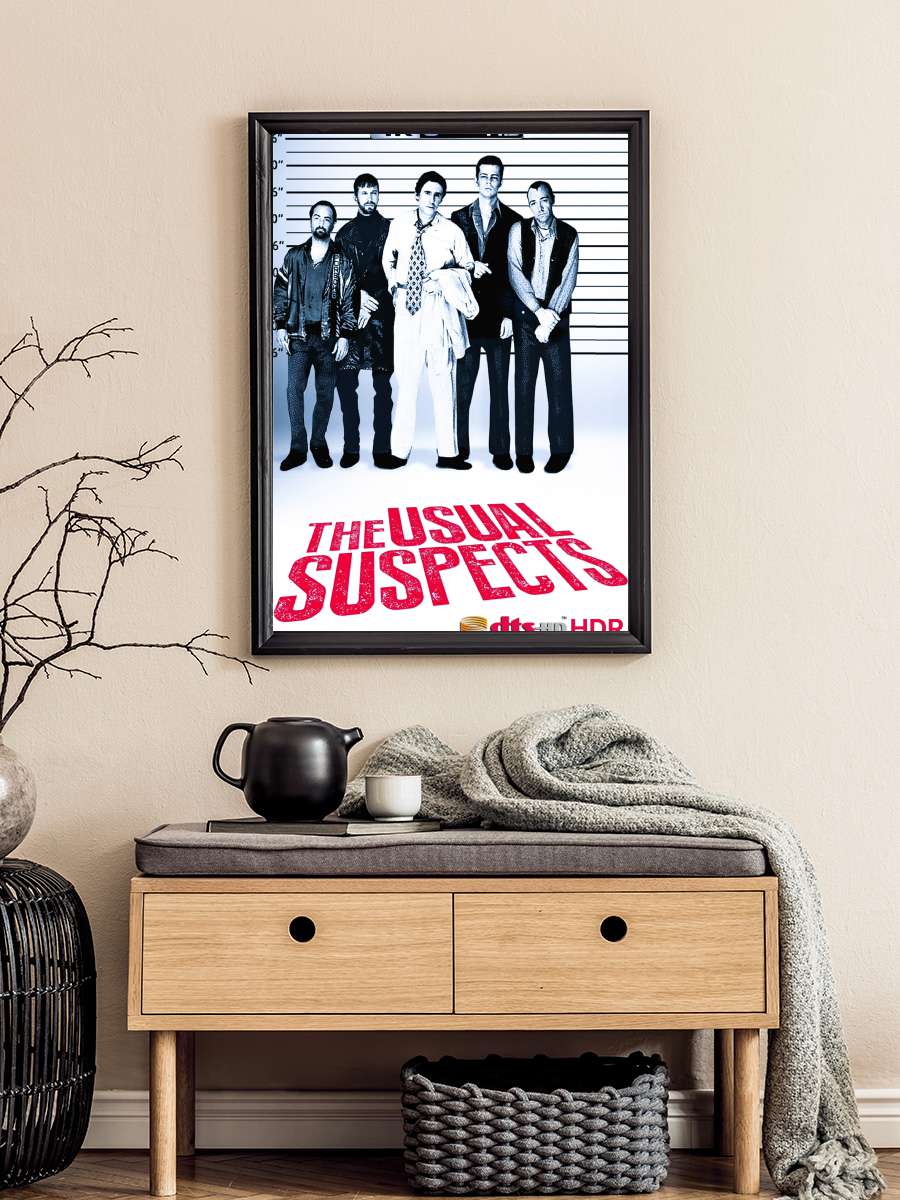 Olağan Şüpheliler - The Usual Suspects Film Tablo Siyah Çerçeveli Film Poster Afiş Tablo