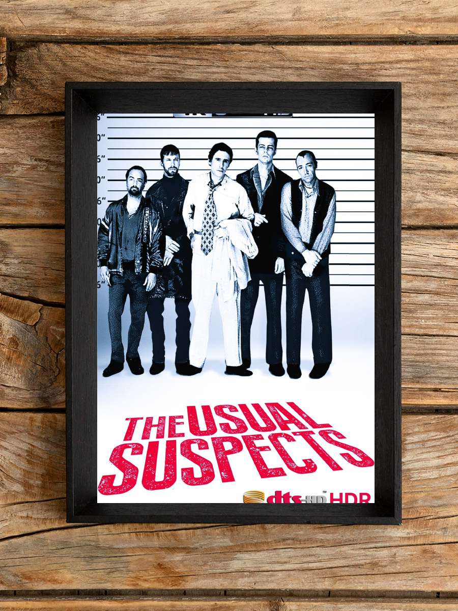 Olağan Şüpheliler - The Usual Suspects Film Tablo Siyah Çerçeveli Film Poster Afiş Tablo