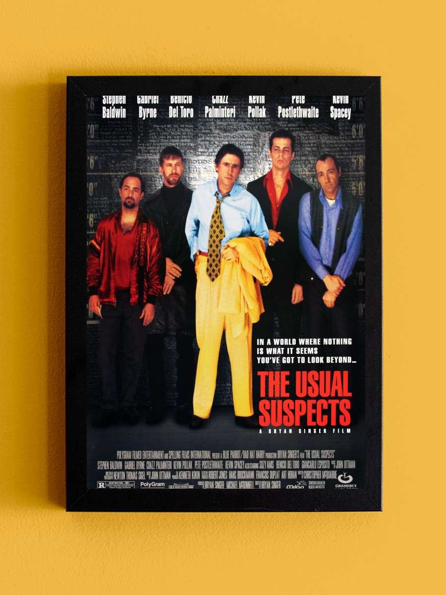 Olağan Şüpheliler - The Usual Suspects Film Tablo Siyah Çerçeveli Film Poster Afiş Tablo