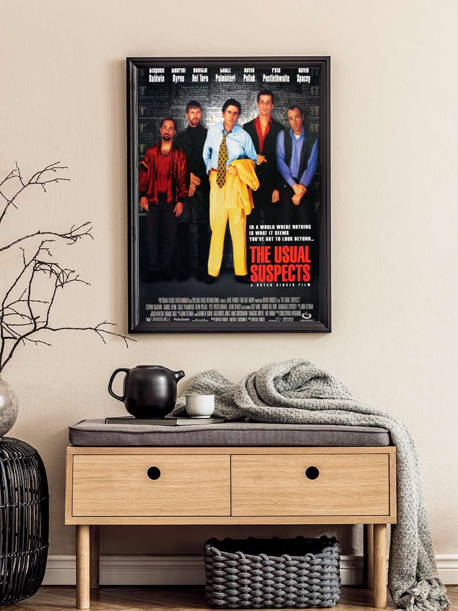 Olağan Şüpheliler - The Usual Suspects Film Tablo Siyah Çerçeveli Film Poster Afiş Tablo