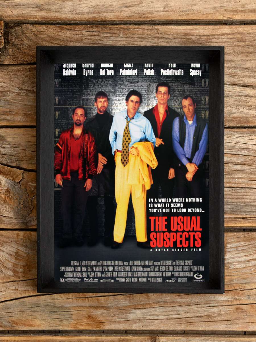 Olağan Şüpheliler - The Usual Suspects Film Tablo Siyah Çerçeveli Film Poster Afiş Tablo