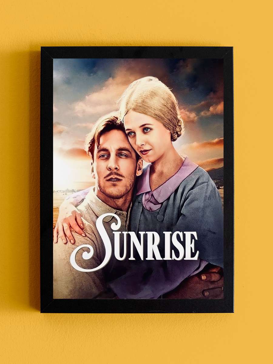 Şafak - Sunrise: A Song of Two Humans Film Tablo Siyah Çerçeveli Film Poster Afiş Tablo