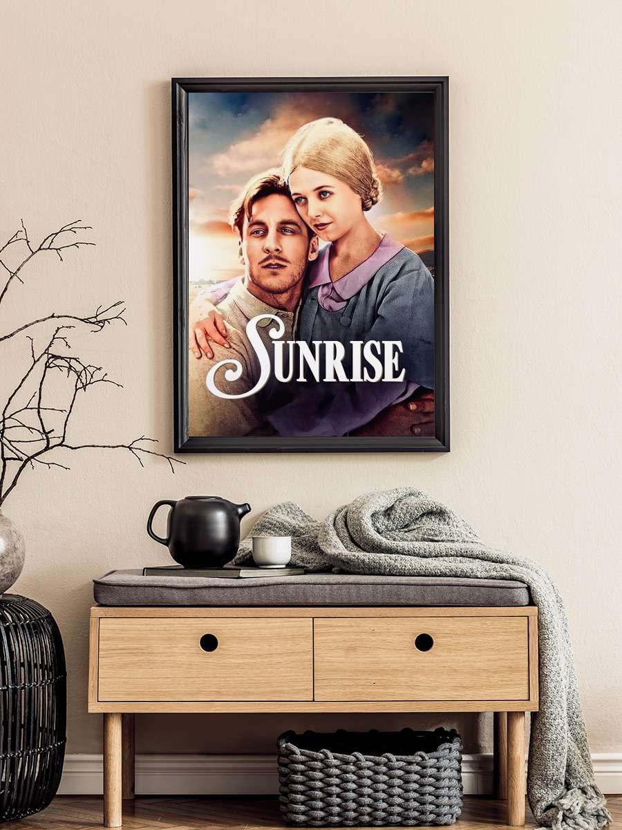 Şafak - Sunrise: A Song of Two Humans Film Tablo Siyah Çerçeveli Film Poster Afiş Tablo