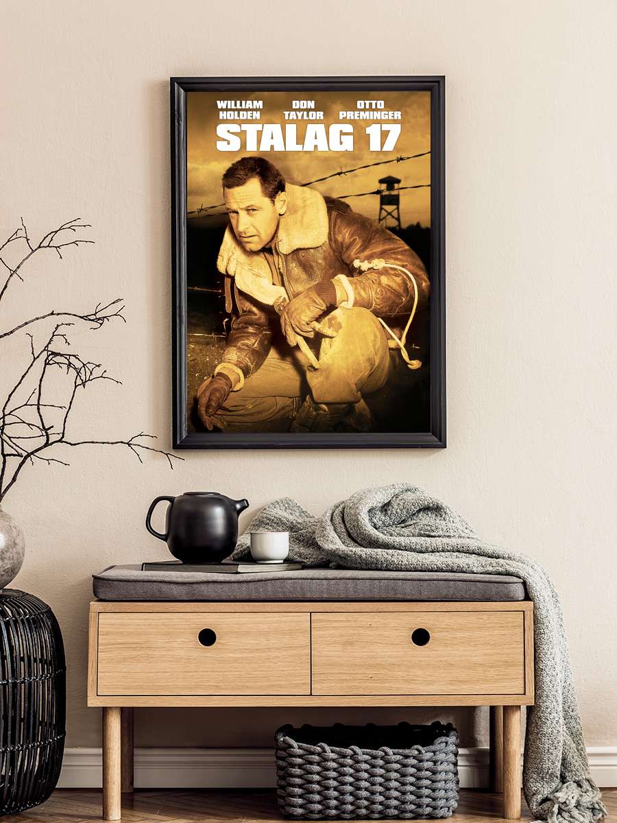 Casuslar Kampı - Stalag 17 Film Tablo Siyah Çerçeveli Film Poster Afiş Tablo