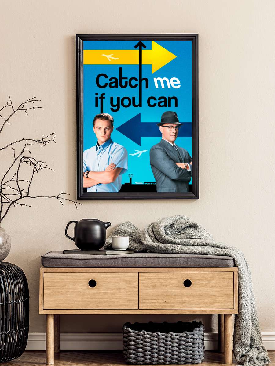 Sıkıysa Yakala - Catch Me If You Can Film Tablo Siyah Çerçeveli Film Poster Afiş Tablo