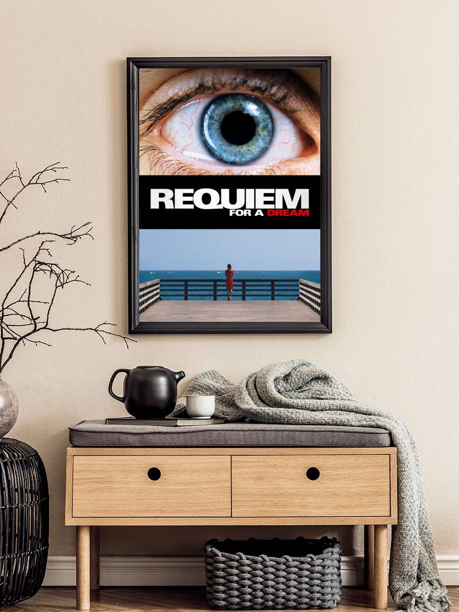 Bir Rüya için Ağıt - Requiem for a Dream Film Tablo Siyah Çerçeveli Film Poster Afiş Tablo