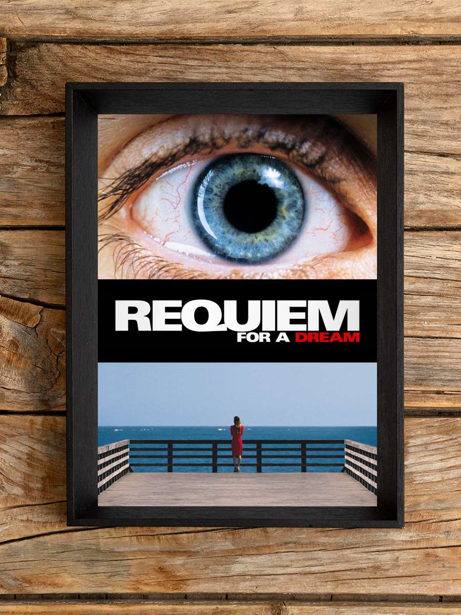 Bir Rüya için Ağıt - Requiem for a Dream Film Tablo Siyah Çerçeveli Film Poster Afiş Tablo