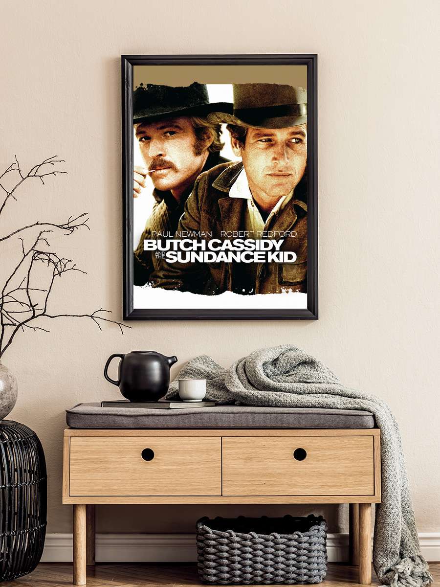 Sonsuz Ölüm - Butch Cassidy and the Sundance Kid Film Tablo Siyah Çerçeveli Film Poster Afiş Tablo