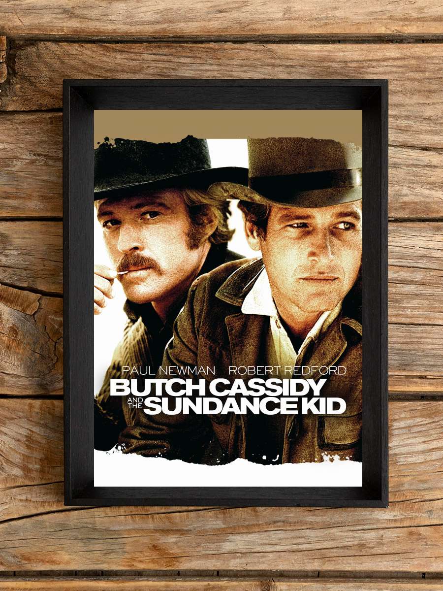 Sonsuz Ölüm - Butch Cassidy and the Sundance Kid Film Tablo Siyah Çerçeveli Film Poster Afiş Tablo