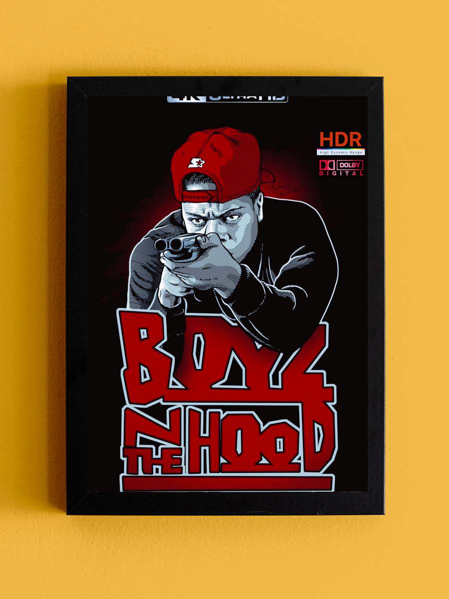 Artık Çocuk Değiller - Boyz n the Hood Film Tablo Siyah Çerçeveli Film Poster Afiş Tablo