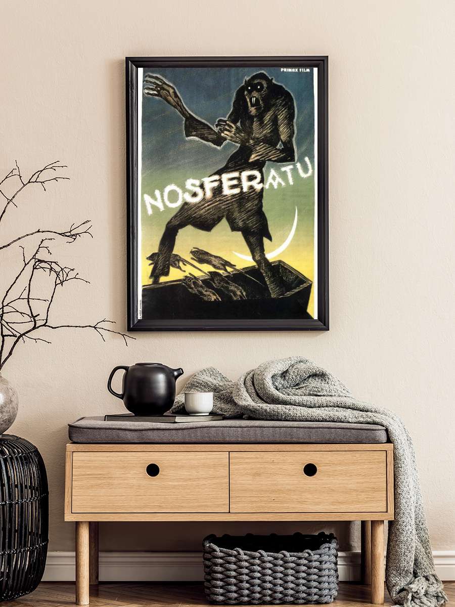 Nosferatu, Korkunun Senfonisi - Nosferatu, eine Symphonie des Grauens Film Tablo Siyah Çerçeveli Film Poster Afiş Tablo