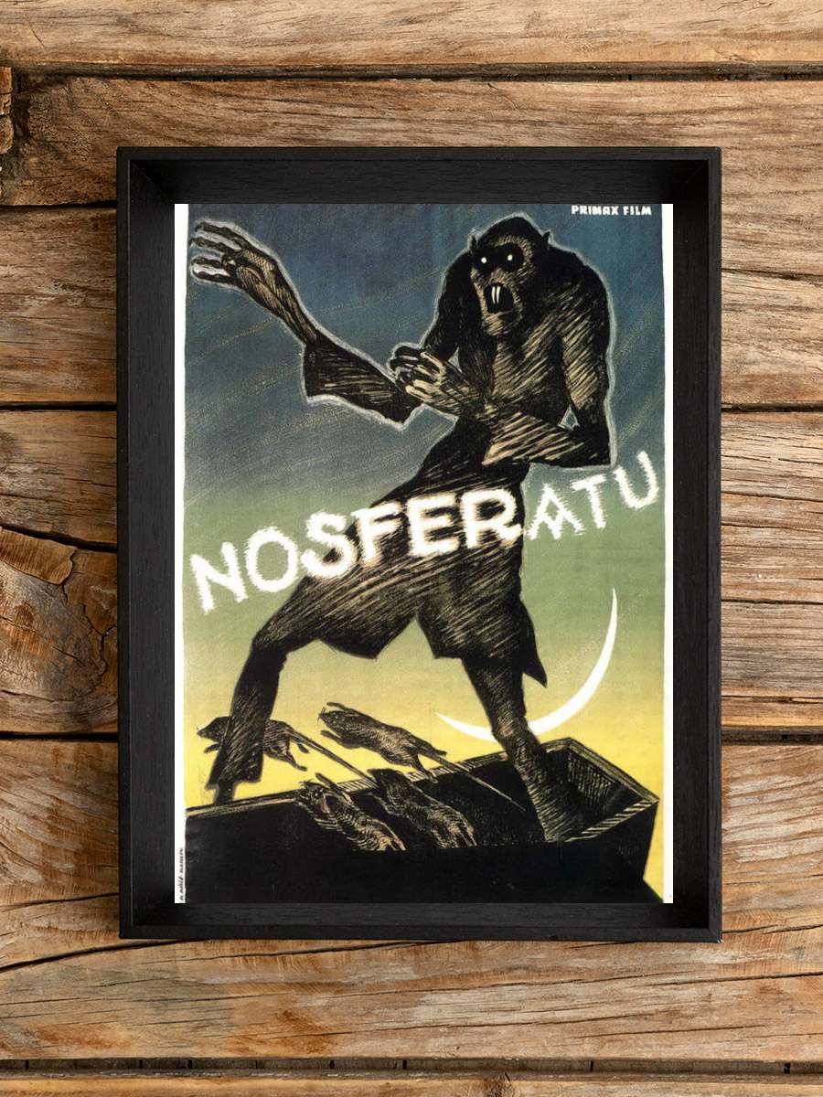 Nosferatu, Korkunun Senfonisi - Nosferatu, eine Symphonie des Grauens Film Tablo Siyah Çerçeveli Film Poster Afiş Tablo