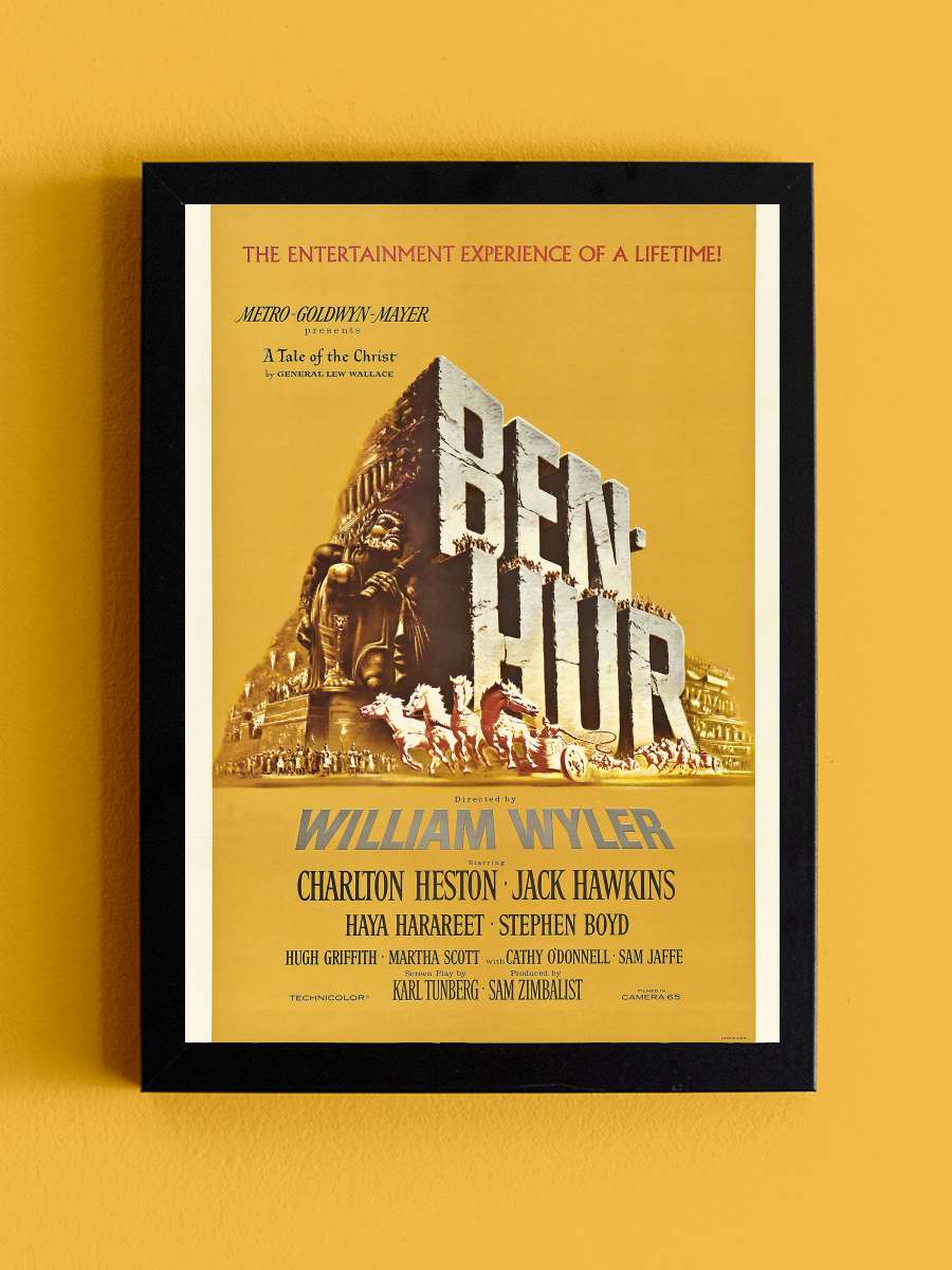 Ben Hur - Ben-Hur Film Tablo Siyah Çerçeveli Film Poster Afiş Tablo