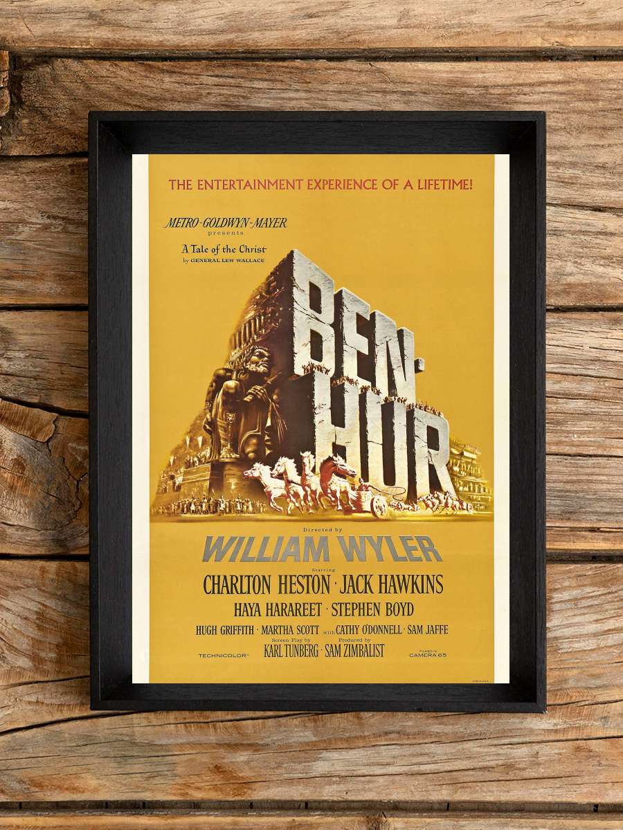 Ben Hur - Ben-Hur Film Tablo Siyah Çerçeveli Film Poster Afiş Tablo