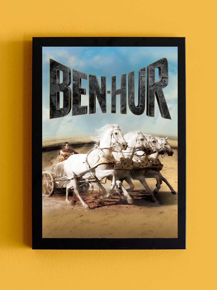 Ben Hur - Ben-Hur Film Tablo Siyah Çerçeveli Film Poster Afiş Tablo