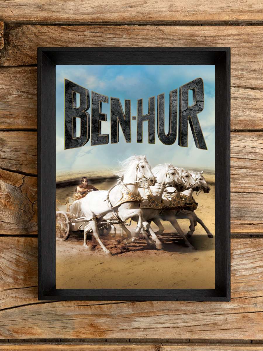 Ben Hur - Ben-Hur Film Tablo Siyah Çerçeveli Film Poster Afiş Tablo