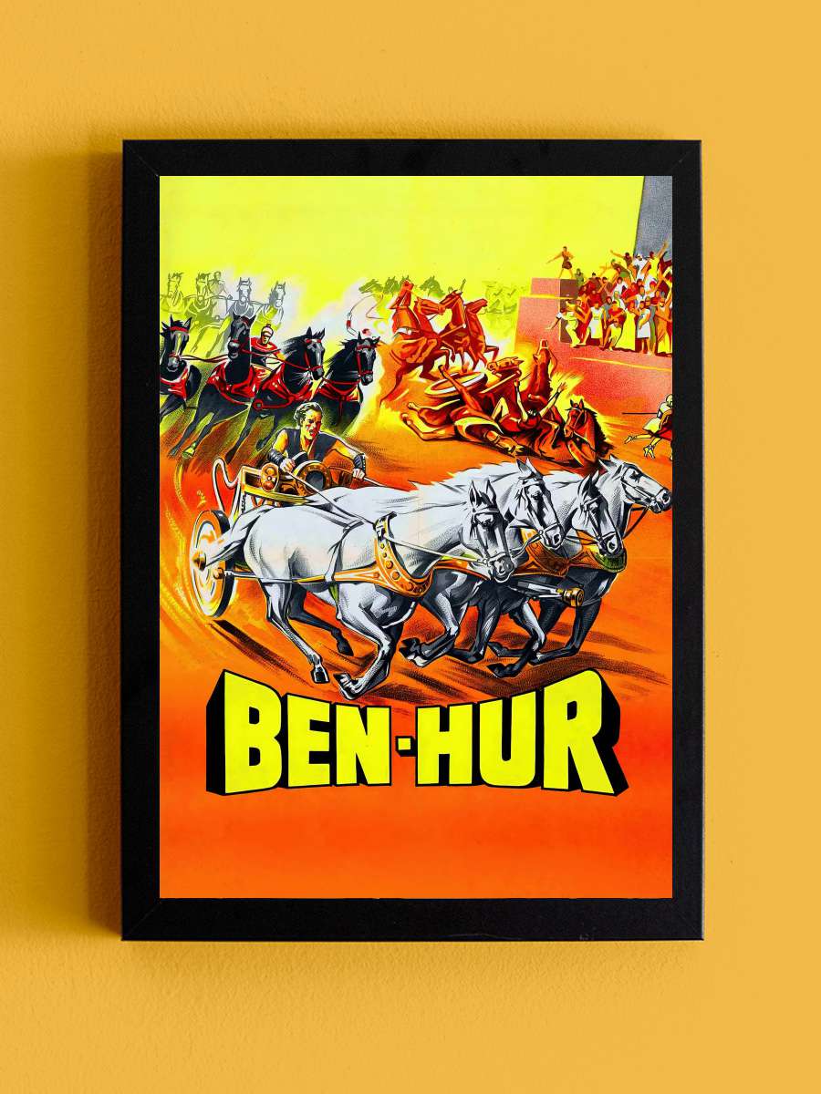 Ben Hur - Ben-Hur Film Tablo Siyah Çerçeveli Film Poster Afiş Tablo