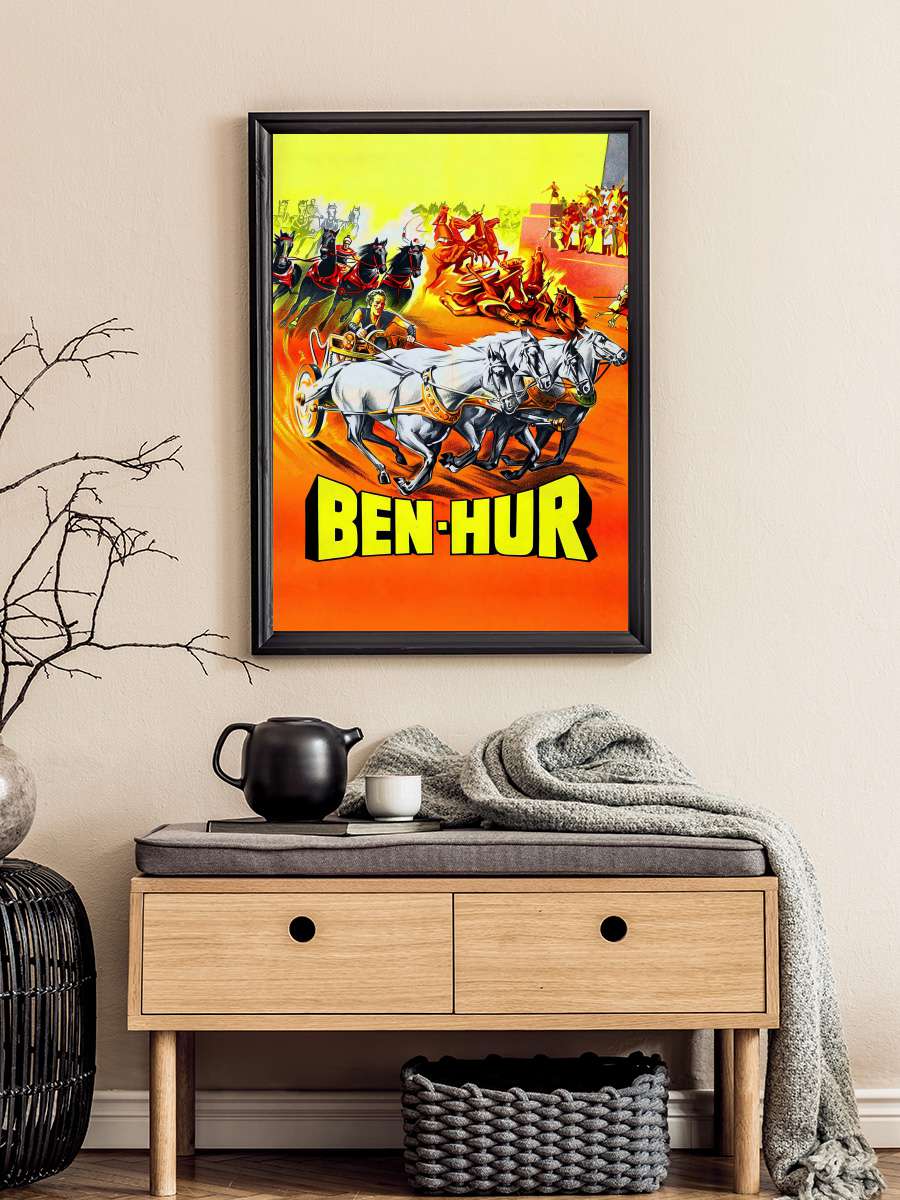 Ben Hur - Ben-Hur Film Tablo Siyah Çerçeveli Film Poster Afiş Tablo