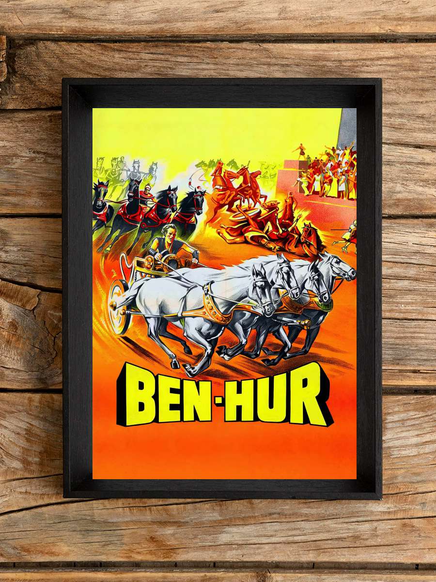 Ben Hur - Ben-Hur Film Tablo Siyah Çerçeveli Film Poster Afiş Tablo