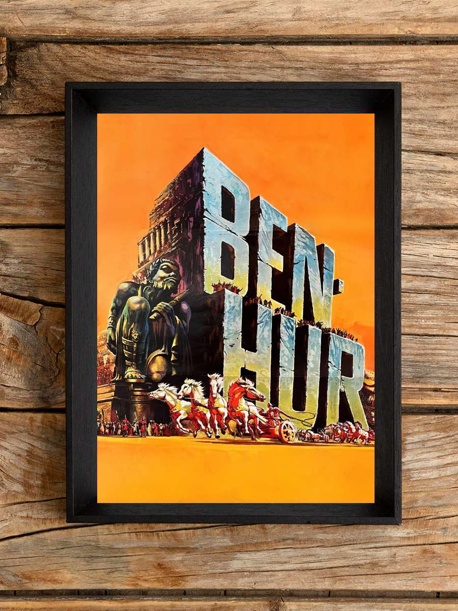 Ben Hur - Ben-Hur Film Tablo Siyah Çerçeveli Film Poster Afiş Tablo