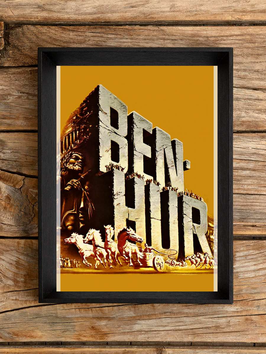 Ben Hur - Ben-Hur Film Tablo Siyah Çerçeveli Film Poster Afiş Tablo