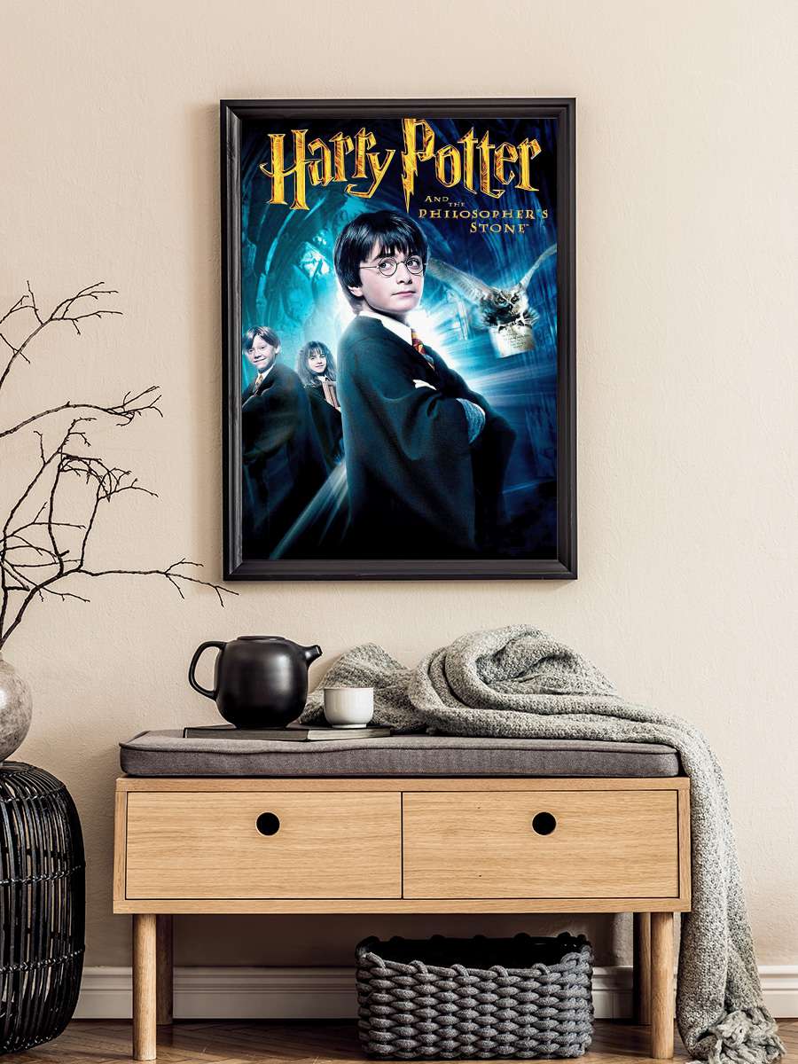 Harry Potter ve Felsefe Taşı - Harry Potter and the Philosopher's Stone Film Tablo Siyah Çerçeveli Film Poster Afiş Tablo