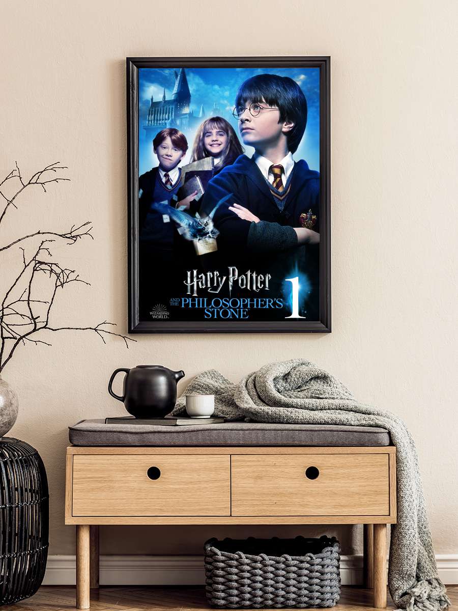 Harry Potter ve Felsefe Taşı - Harry Potter and the Philosopher's Stone Film Tablo Siyah Çerçeveli Film Poster Afiş Tablo