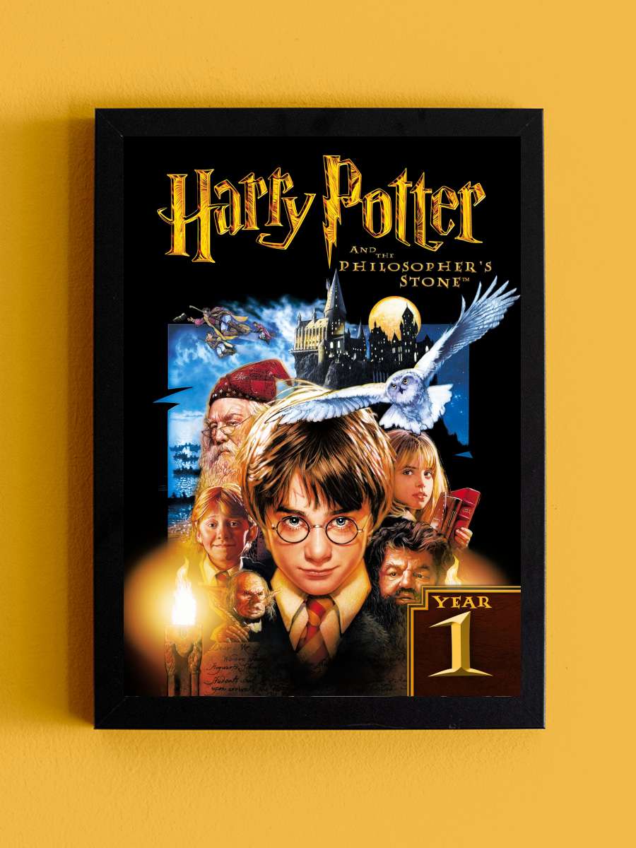 Harry Potter ve Felsefe Taşı - Harry Potter and the Philosopher's Stone Film Tablo Siyah Çerçeveli Film Poster Afiş Tablo