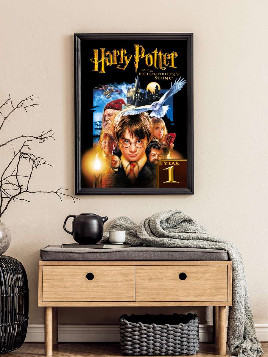 Harry Potter ve Felsefe Taşı - Harry Potter and the Philosopher's Stone Film Tablo Siyah Çerçeveli Film Poster Afiş Tablo