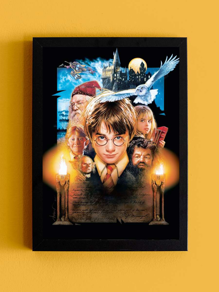 Harry Potter ve Felsefe Taşı - Harry Potter and the Philosopher's Stone Film Tablo Siyah Çerçeveli Film Poster Afiş Tablo