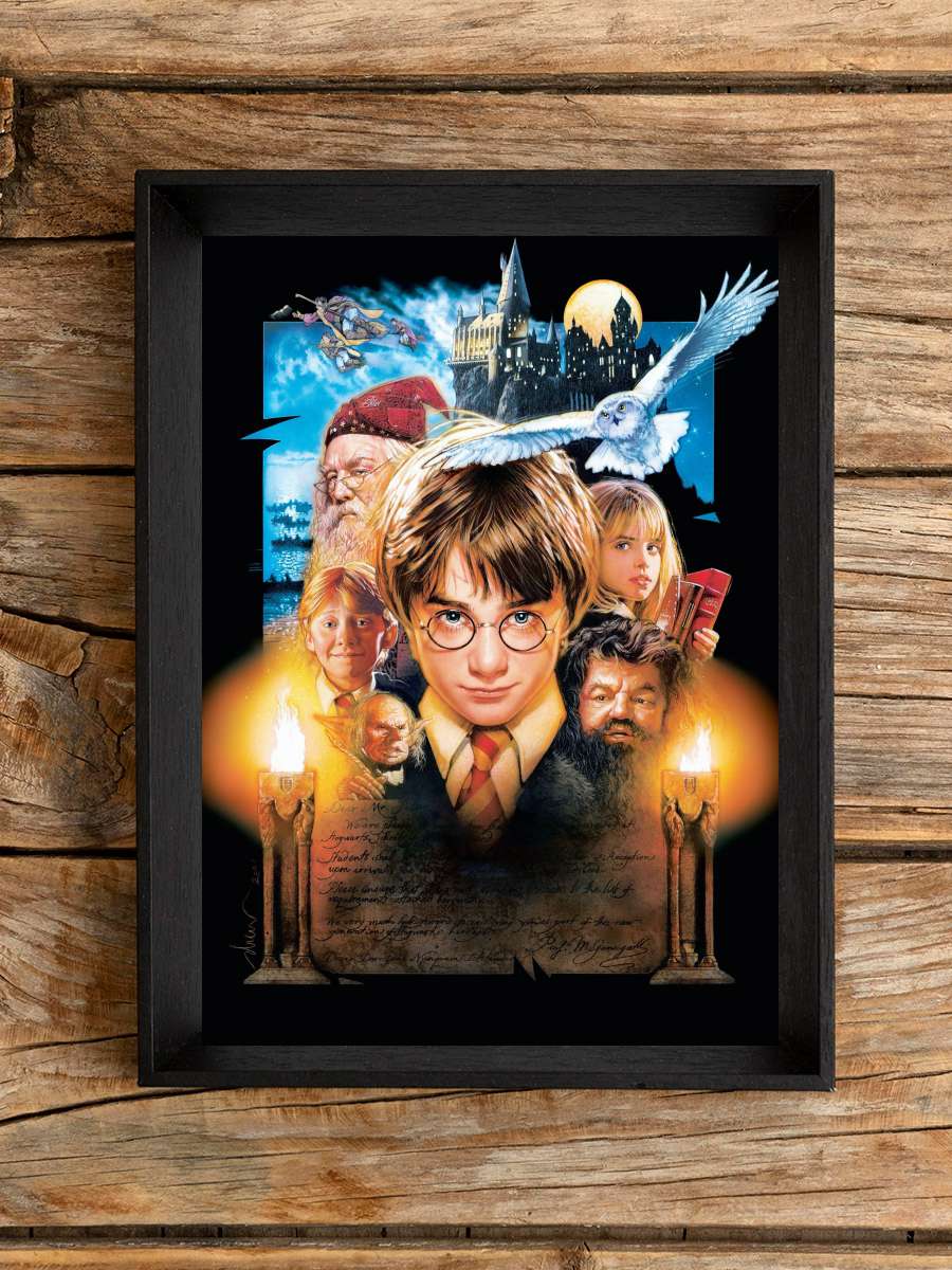 Harry Potter ve Felsefe Taşı - Harry Potter and the Philosopher's Stone Film Tablo Siyah Çerçeveli Film Poster Afiş Tablo