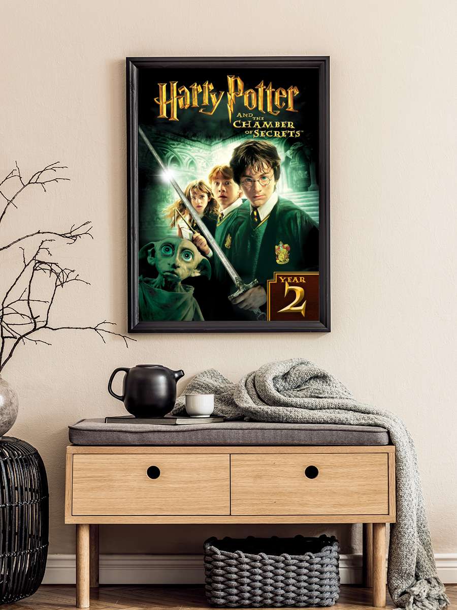 Harry Potter ve Sırlar Odası - Harry Potter and the Chamber of Secrets Film Tablo Siyah Çerçeveli Film Poster Afiş Tablo