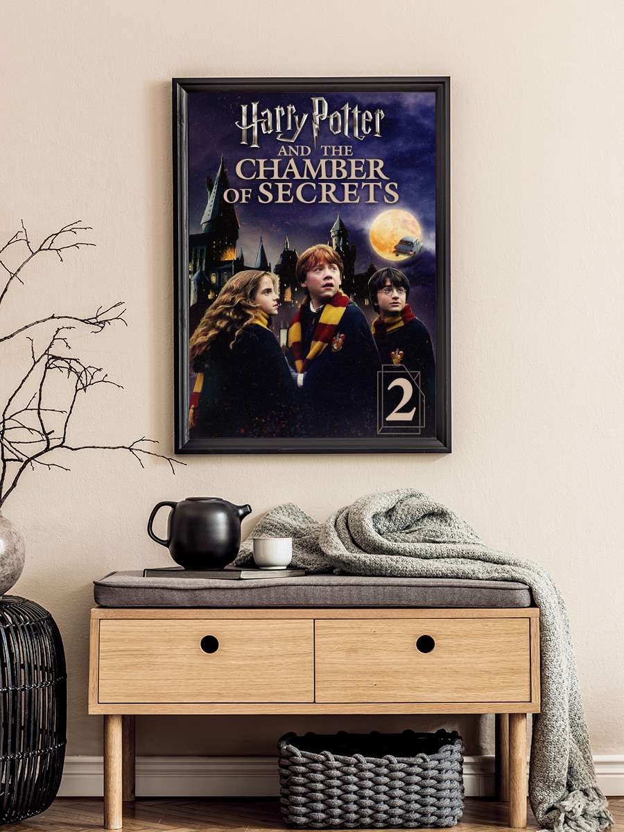 Harry Potter ve Sırlar Odası - Harry Potter and the Chamber of Secrets Film Tablo Siyah Çerçeveli Film Poster Afiş Tablo