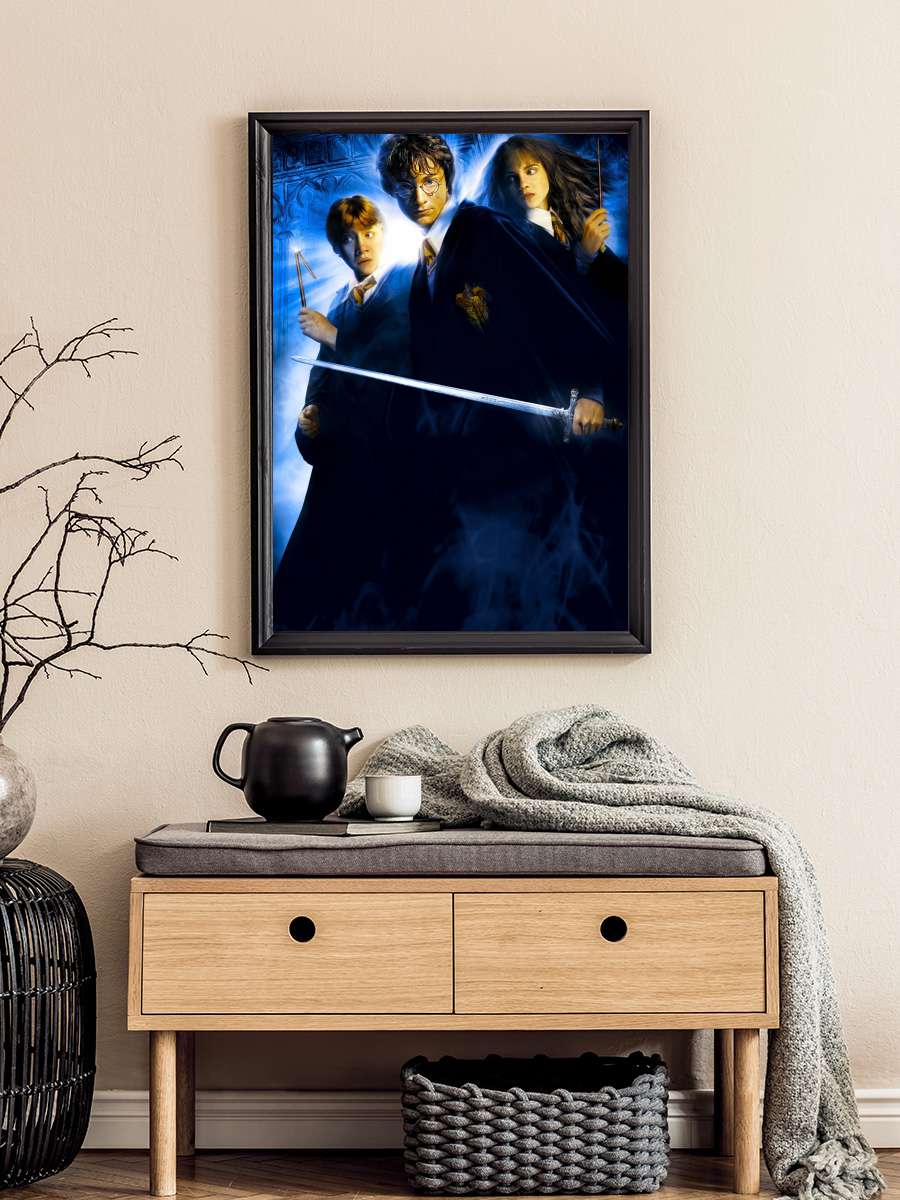 Harry Potter ve Sırlar Odası - Harry Potter and the Chamber of Secrets Film Tablo Siyah Çerçeveli Film Poster Afiş Tablo