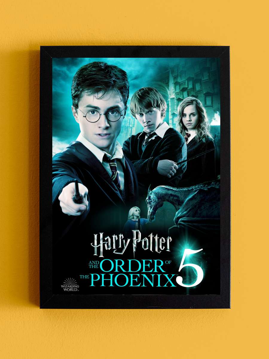 Harry Potter ve Zümrüdüanka Yoldaşlığı - Harry Potter and the Order of the Phoenix Film Tablo Siyah Çerçeveli Film Poster Afiş Tablo