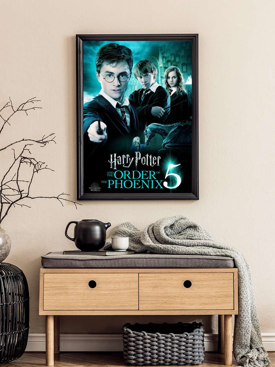 Harry Potter ve Zümrüdüanka Yoldaşlığı - Harry Potter and the Order of the Phoenix Film Tablo Siyah Çerçeveli Film Poster Afiş Tablo