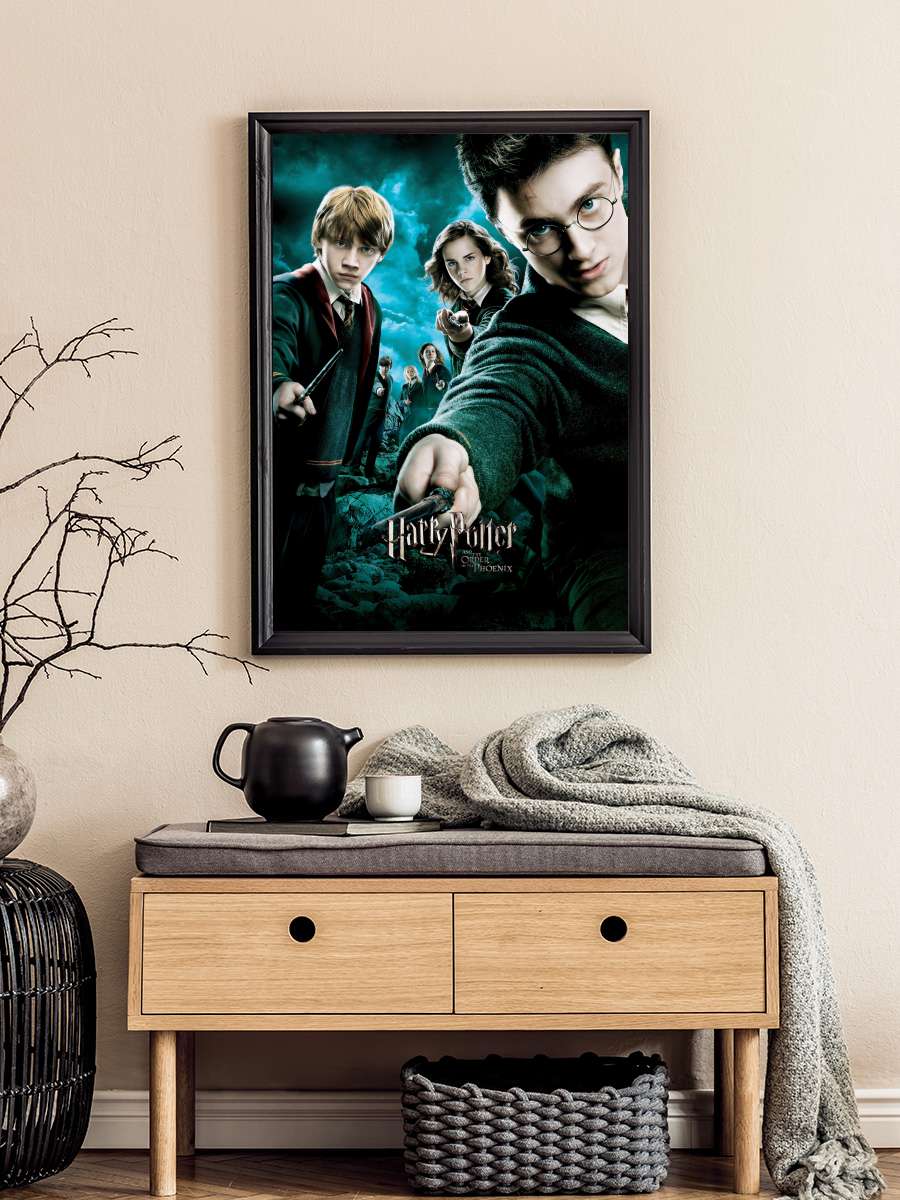 Harry Potter ve Zümrüdüanka Yoldaşlığı - Harry Potter and the Order of the Phoenix Film Tablo Siyah Çerçeveli Film Poster Afiş Tablo