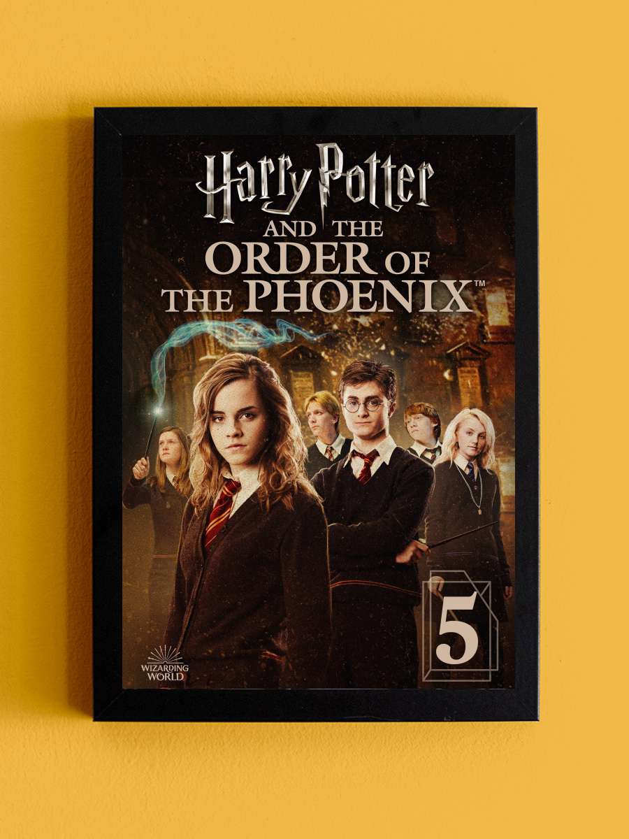 Harry Potter ve Zümrüdüanka Yoldaşlığı - Harry Potter and the Order of the Phoenix Film Tablo Siyah Çerçeveli Film Poster Afiş Tablo