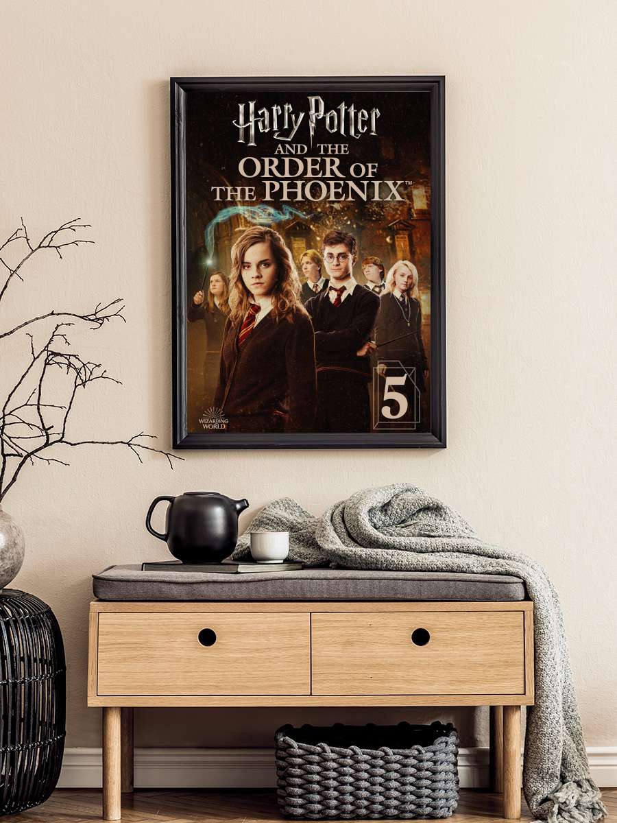 Harry Potter ve Zümrüdüanka Yoldaşlığı - Harry Potter and the Order of the Phoenix Film Tablo Siyah Çerçeveli Film Poster Afiş Tablo