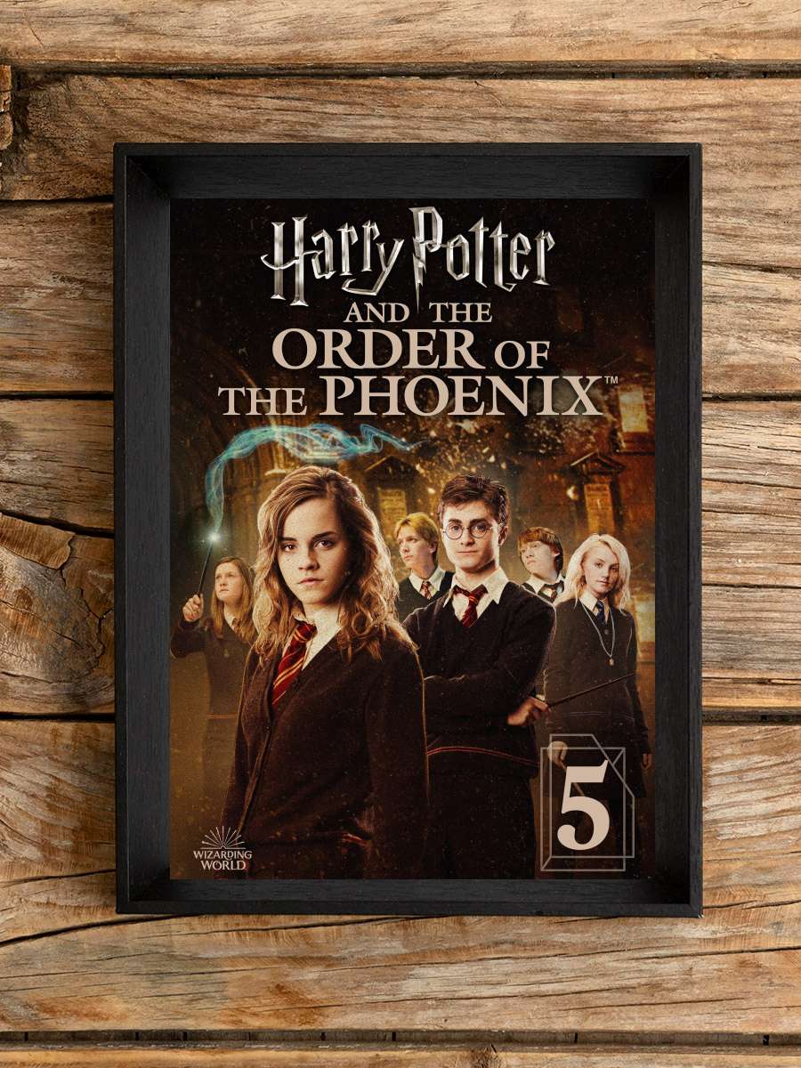 Harry Potter ve Zümrüdüanka Yoldaşlığı - Harry Potter and the Order of the Phoenix Film Tablo Siyah Çerçeveli Film Poster Afiş Tablo