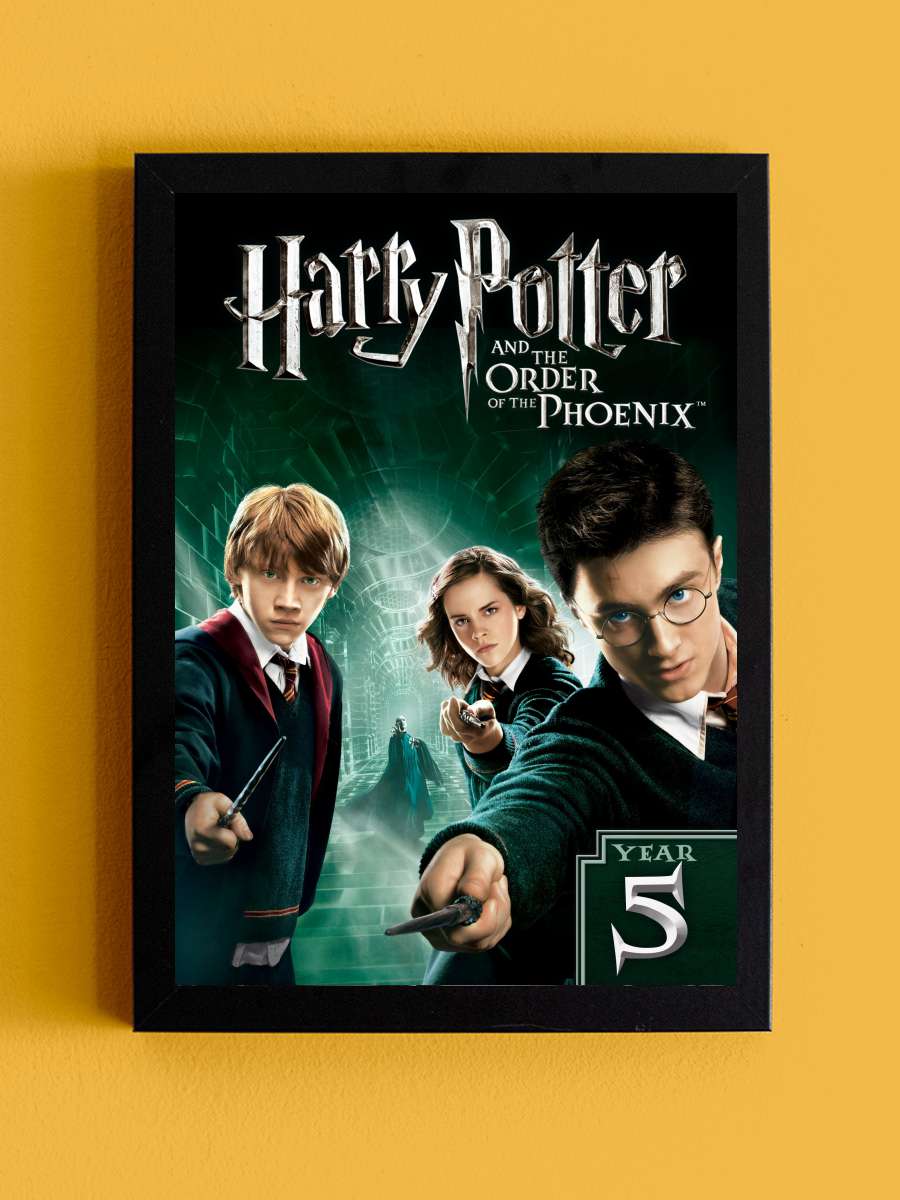 Harry Potter ve Zümrüdüanka Yoldaşlığı - Harry Potter and the Order of the Phoenix Film Tablo Siyah Çerçeveli Film Poster Afiş Tablo