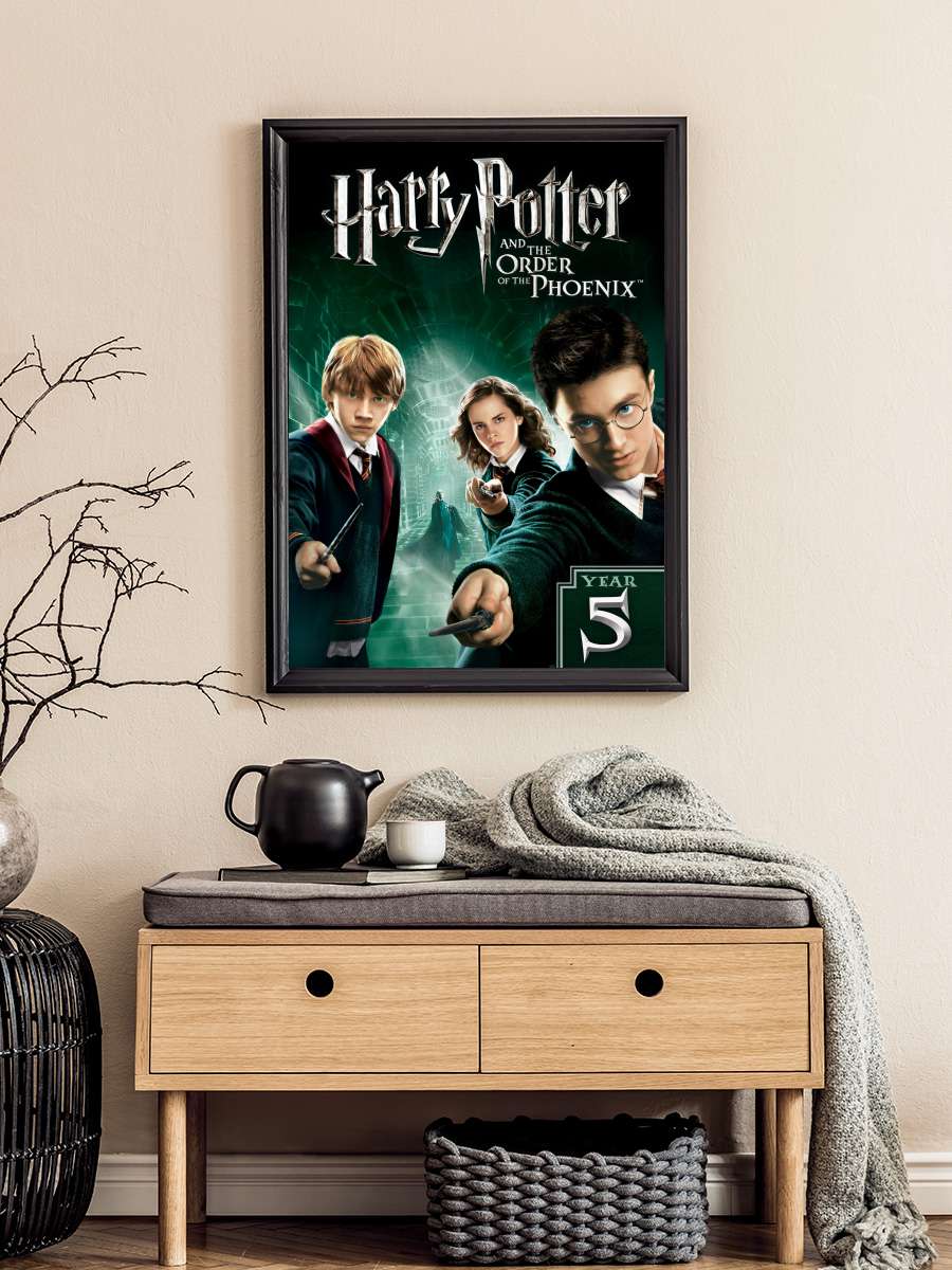 Harry Potter ve Zümrüdüanka Yoldaşlığı - Harry Potter and the Order of the Phoenix Film Tablo Siyah Çerçeveli Film Poster Afiş Tablo