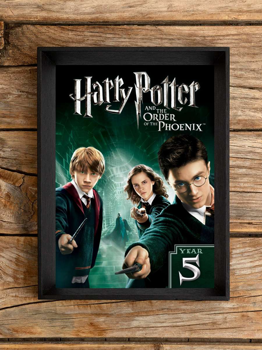 Harry Potter ve Zümrüdüanka Yoldaşlığı - Harry Potter and the Order of the Phoenix Film Tablo Siyah Çerçeveli Film Poster Afiş Tablo